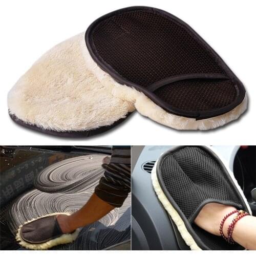 1 Pcs Imitation Wool Car Styling Wool Soft Car Washing Gloves Cleaning Brush Motorcycle Washer Care Products Car Wash Clean Tool