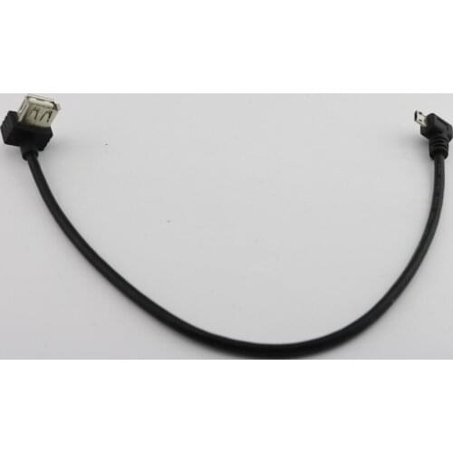 10pcs USB 2.0 A Female Angled to Micro USB 5 Pin Male Left Angled Data Charger Charging Adapter Cable Cord 1FT