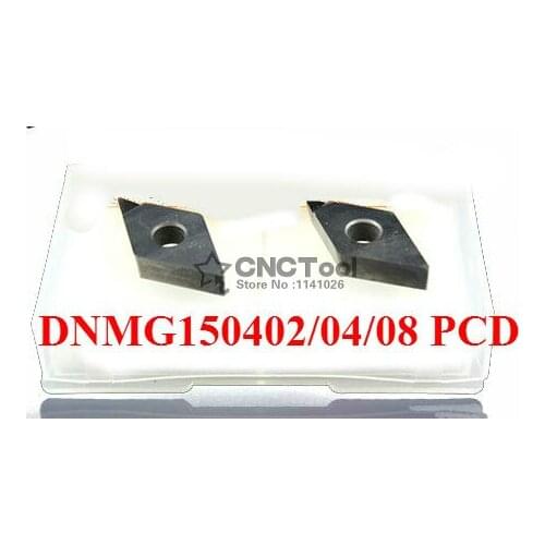 2PCS PCD Diamond insert DNMG150402 / DNMG150404 / DNMG150408 CNC PCD inserts For Turning Tools For MDJNR/MDQNR/MDPNN