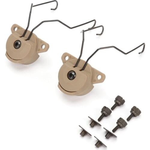 Helmet Track Adapter Earphone Headset Holder For Headphones Guide Rail Earmuffs Shooting Headset Helmet Adapter Set Accessories