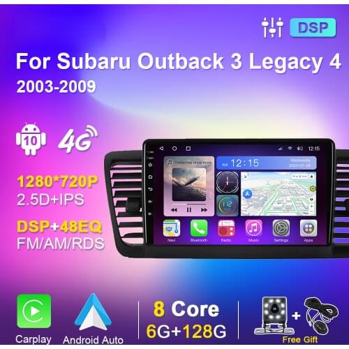 2 Din Car Radio DSP For Subaru Outback 3 Legacy 4 2003 2004- 2009 Stereo Multimedia Navigation Player gps WiFi Carplay IPS Touch