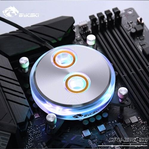 Bykski CPU Water Block use for INTEL LGA x99-2011 1150 1151 1155 1156 2066 RGB Light Support RGB CPU Block Header to Motherboard