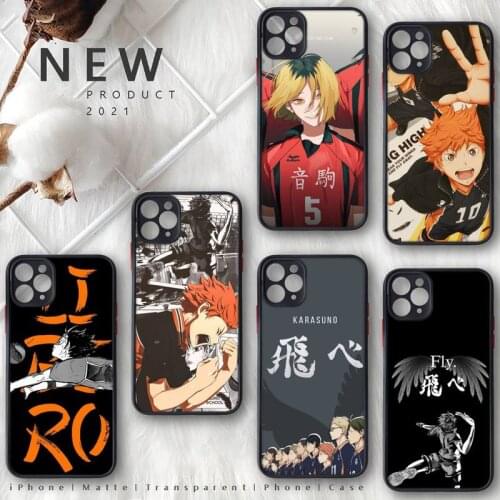 Anime Haikyuu Phone Case Matte Transparent for iphone 11 12 pro mini XS XR X max 7 8 plus TPU Mobile bags Coque Shell Funda