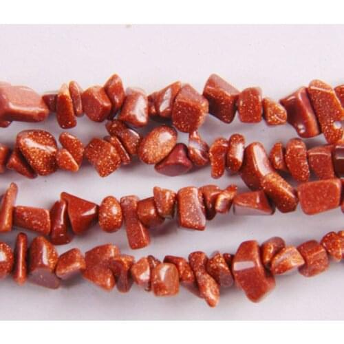 Gold Sandstone Chip Loose Beads Strand 32 Inch Jewelry Making E015