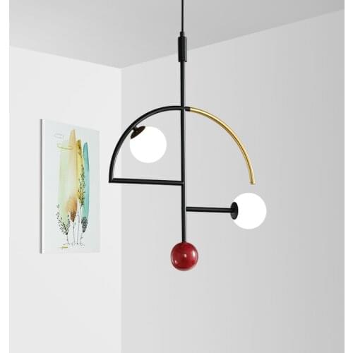 Post-modern Designer Pendant Lights Simple Creative Iron Art Hanging Lamp Restaurant Bedroom Living Room Kitchen Light Fixtures