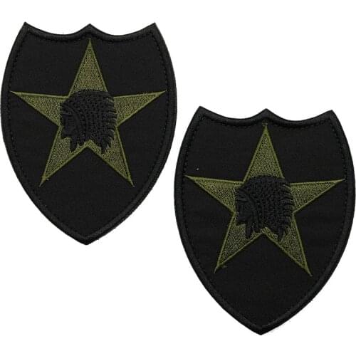 Indian Headdress 3D Embroidery Armband Morale Military Tactical Badge Clothing Backpack Personality Decorative Jewelry Patch