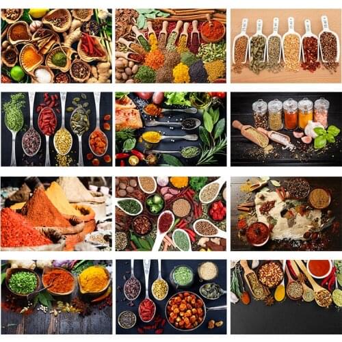 Kitchen Theme Herbs and Spices for Cooking Canvas Art Posters and Prints Canvas Paintings on The Wall Art Pictures Cuadros Decor