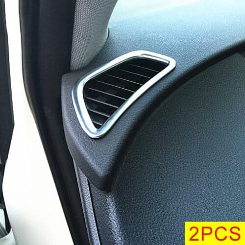 Matte Chrome Interior Dashboard Front Air Vent Trim Cover For Toyota Prius Prime PHV 2016-2020 2021