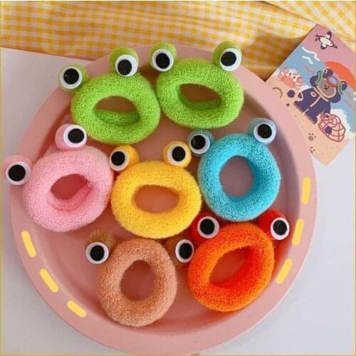 Fashion Cute Animal Frog Hair Ring Female Rope Rubber Band Elastic Hair Band Korean Headwear Children Hair Accessories Seamless