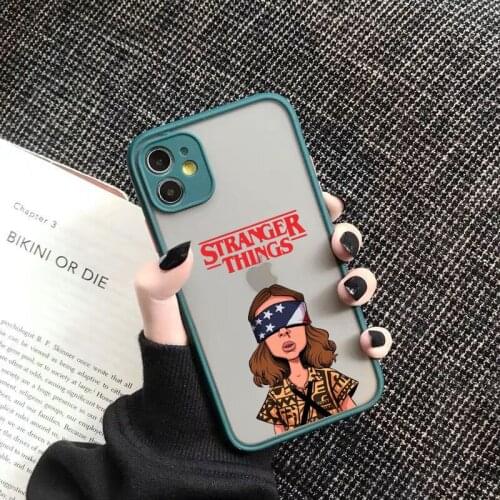 JAMULAR Fashion Stranger Things Phone Case For iPhone 11 Pro MAX 12 XS 7 XR X SE20 8 6 Plus Cartoon Hard Cover Clear Matte Shell