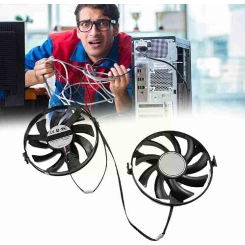 New GPU VGA Cooler FY09010H12LPB FDC10H12S9-C Cooling As 380 For Radeon Fan X R9 R7 Card Grahics 370 Replacement 350 XFX 36 T4D1