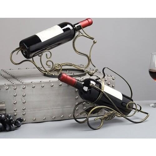 NEW Nostalgic Wrought Iron Wine Rack Wine Rack Wrought Iron Decorations Wine Rack European-style Wine Rack Decorations