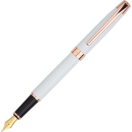 Picasso Vintage Classic White Fountain Pen 920 Pimio Metal Ink Pen Writing Gift Pen Iridium Fine Nib 0.5mm for Business Office
