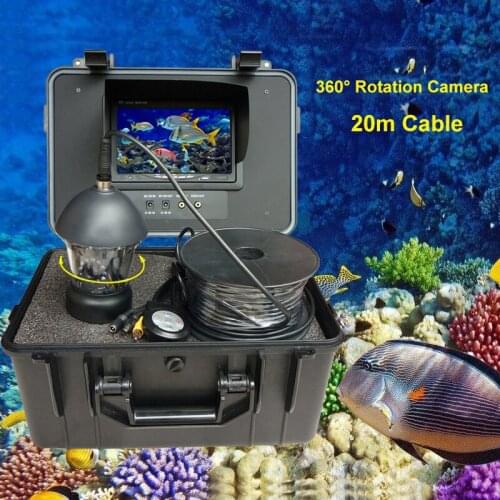 7" HD 20M Underwater Fishing Camera Supports Video Record 600TVL 360 Degreen Rotation Camera Fish Finder