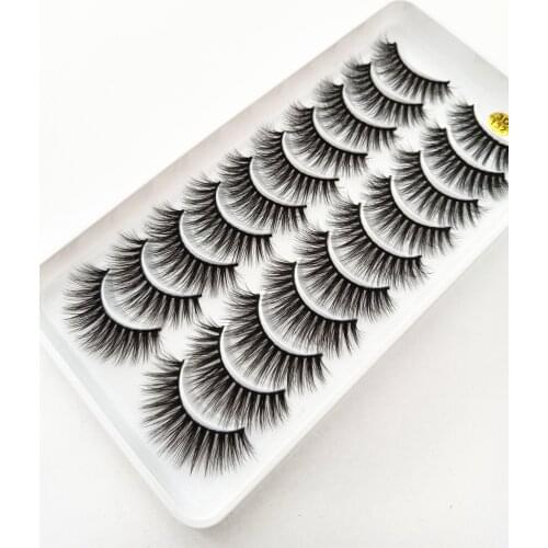 QUXINHAO Eyelashes Dense multilayer Mink Eyelashes 10 pairs Lashes Mink Lashes Natural False Lashes Makeup Lashes