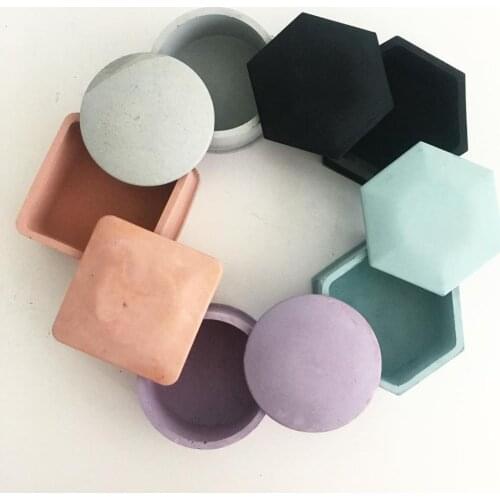 Concrete Mold Silicone Box Molds Round Jewelry Storage Box Mold Silicone Mold for Resin Plaster Case Molds Concrete Cup Molds