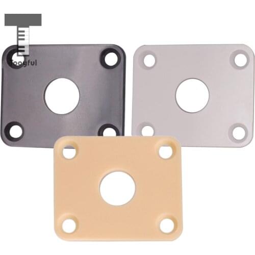 Tooyful 3x Jack Plate Socket Cover 3 Colors for LP Style Electric Guitar Replacement
