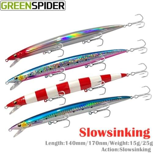 GREENSPIDER 140/170mm 15/25g Hard Bait Minnow Shad Crankbait Fishing lure Bass Fresh Salt water tackle wobblers Super Quality