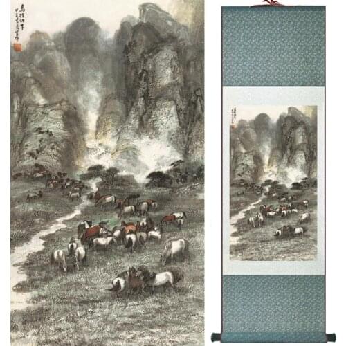 Horse art painting Top quality traditional Chinese Art Painting Home Office Decoration horse pictureLTW2017121517