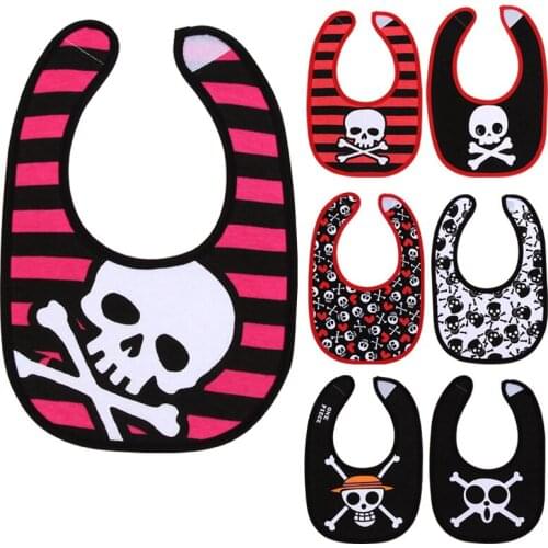1Pcs Skull Baby Bibs Waterproof Infant Towels Boy Girl Unique Cotton Bandana Bib Toddler Newborn Kids Smock Apron