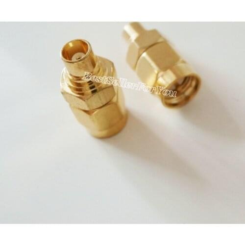 1Pcs SMA Male Plug To MCX Female Jack Straight RF Coax Coaxial Adapter Connector
