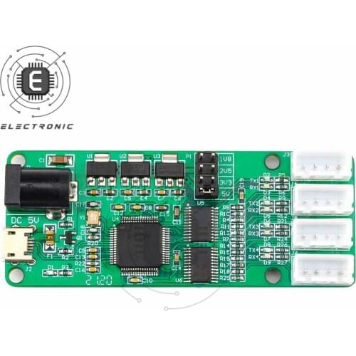 3.3V 2.5V 1.8V USB To 4-channel TTL Module LC-FT4232-4 UART Serial Port Module Communication Rate Maximum 12Mbps
