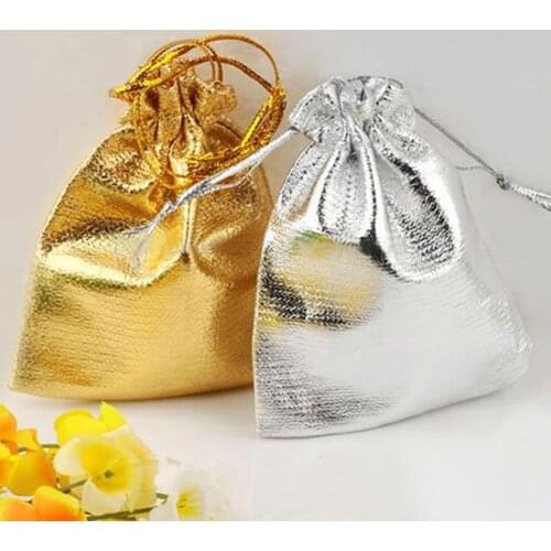 50% Hot Sales 25 Pcs Pouch Portable Multi-Functional Organza Gold Jewelry Wedding Pouch for Travel