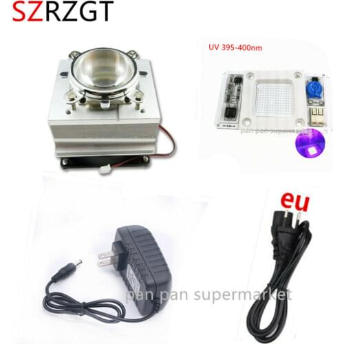 50W High Power UV 395nm LED chip Smart IC 220V /110V +Heatsink+Fan power kit