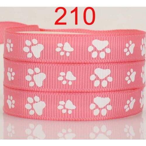 50yards 3/8 " 9 mm new arrivals colorful cat paw pattern print grosgrain tape DIY handmade hairbow free shipping