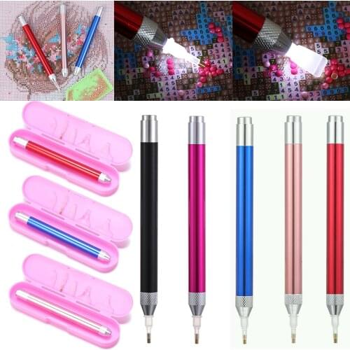 5D Diamond Painting Lighting Drill Pen Tool Angled Tip Point Drill Pen Kits Embroidery Cross Stitch Accessories DIY Sewing Craft
