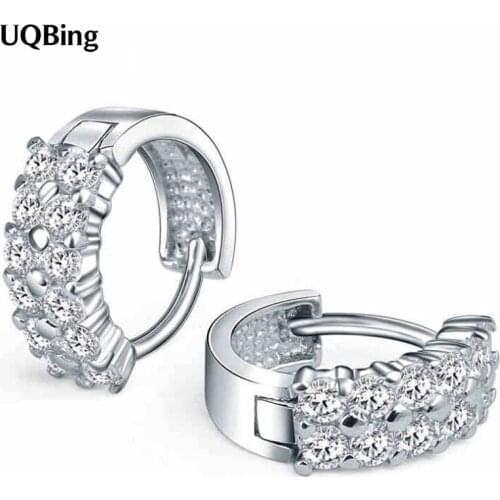 Wholesale Plata 925 Sterling Silver Clip Earrings Women Zirconia Pure 925 Silver Earrings Brincos Pendientes de plata