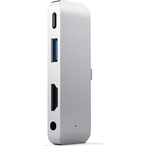 USB C Adapter 4K Type C to HDMI-compatible +AUX+USB+PD Hub for SD/TF Card Reader