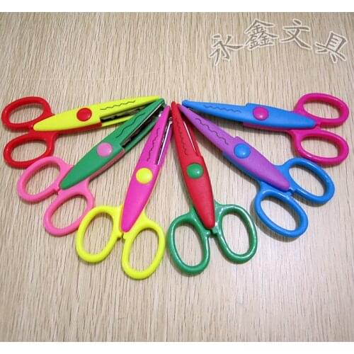 Free Ship Diy photo 6 Design Decorative Wave Lace Edge Craft School Scissors DIY for Scrapbook Handmade Kids Artwork Card Safe