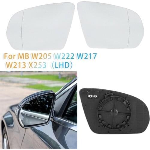 Pair Side Wing Mirror Rearview Mirror Glass Heated for Mercedes-Benz C,E,S,GLC Class W205 W222 W217 W213 C238 2013-2021