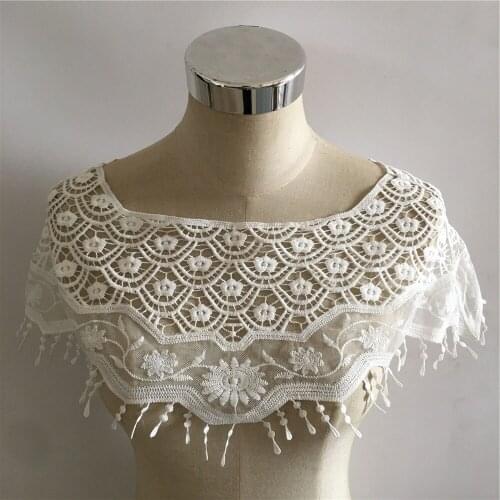 Decorative ladies fake collar embroidery sunflower applique fabric DIY craft clothing supplies accessories 1 piece for sale