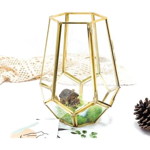 Home model room decoration retro western restaurant romantic dinner glass candle holder wedding candle holder decoration