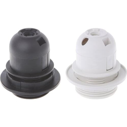 E27 Lamp Bulb Holder Edison Screw Cap Socket White/Black Pendant Ceiling Light