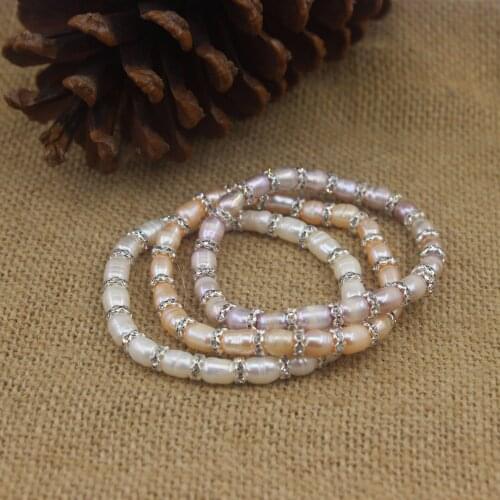Elastic Genuine REAL Freshwater Pearl Bracelet Bangle Hot Cheap Fashion Jewelry, 30pcs/lot
