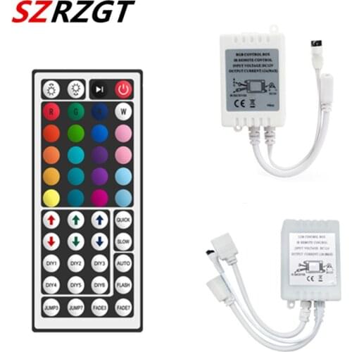 Led Controller 44 Keys LED IR RGB Controler box 1 to 2 Controller IR Remote Dimmer DC12V For RGB 3528 5050 LED Strip Lights