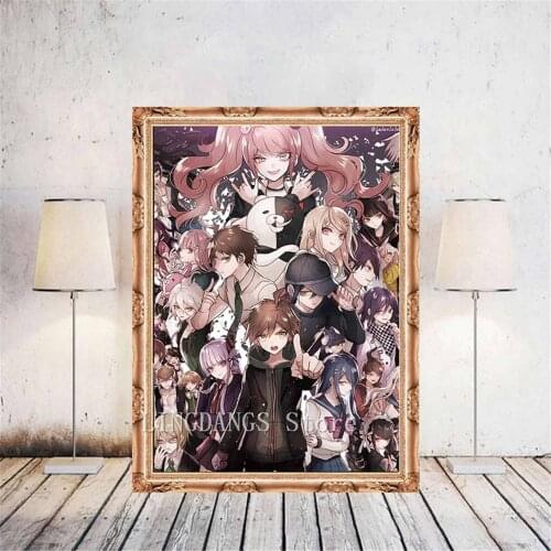 5d Diy Diamond Painting Anime Danganronpa Poster Game Danganronpa Figures Cartoon Diamond Mosaic Cross Stitch Kits Home Decor