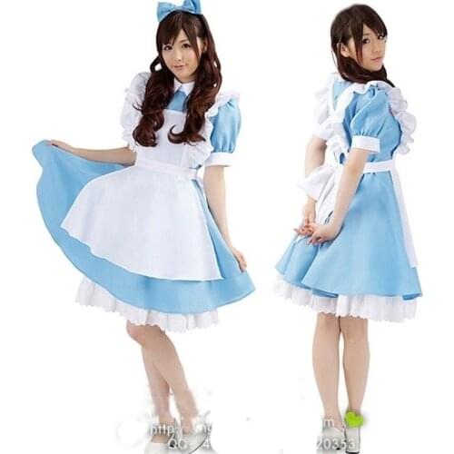Halloween Maid Costumes Womens Adult Alice In Wonderland Costume Suit Maids Lolita Fancy Dress Cosplay Costume