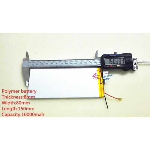 Li-po 3.7 V 10000 mah tablet battery brand tablet gm lithium polymer battery 8080150