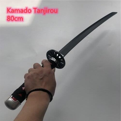 Kimetsu no Yaiba Sword Weapon Demon Slayer Kamado Tanjirou Cosplay Sword 1:1 Anime Ninja Knife wood toy 80cm