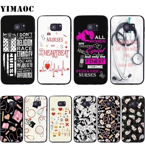 YIMAOC Nifty Nurses Med Stuff Soft Silicone Case for Samsung Galaxy S6 S7 Edge S8 S9 Plus A3 A5 A6 Note 8 9