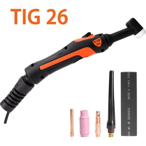 TIG-26 TIG Welding Set Welding Torch Replacement Accessories with Hard Gun Head Ceramic Nozzle Collet Body for Argon Arc Welding