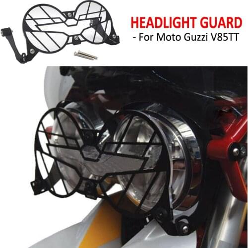 NEW Motorcycle Folding Headlight Head Light Guard Protector Grill Double Protection Cover For Moto Guzzi V85TT V85 TT V 85 TT