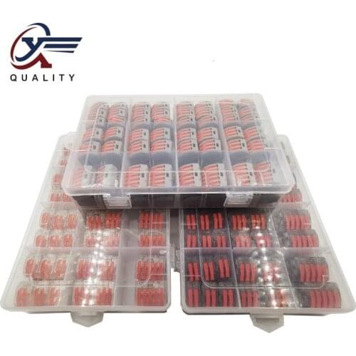 PTC-222 212-215 Tricolor 96PCS/BOX Electrical Wiring Terminals Household Wire Connectors Fast Terminals For Connection Of Wires