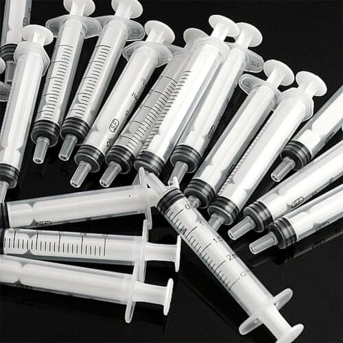 50pcs/lot Plastic Syringes 2.5ml Injection Syringe Cubs Measure Nutrient Hydroponic Industrial Dispensing Disposable Sampler