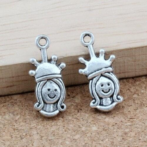 Beod Pueen Charms Pendants 20Pcs/ Lot Fashion Jewelry DIY Fit Bracelets Necklace Earrings 9x19mm A-347