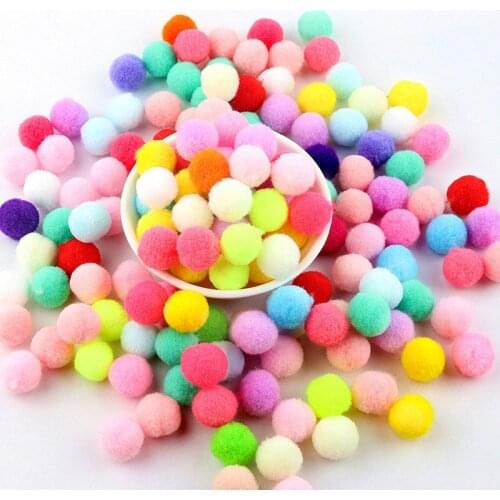 Pompom 8mm 10mm 15mm 20mm 25mm 30mm Soft Pompones Fluffy Plush Crafts DIY Pom Poms Ball Furball Home Decor Sewing Supplies 20g